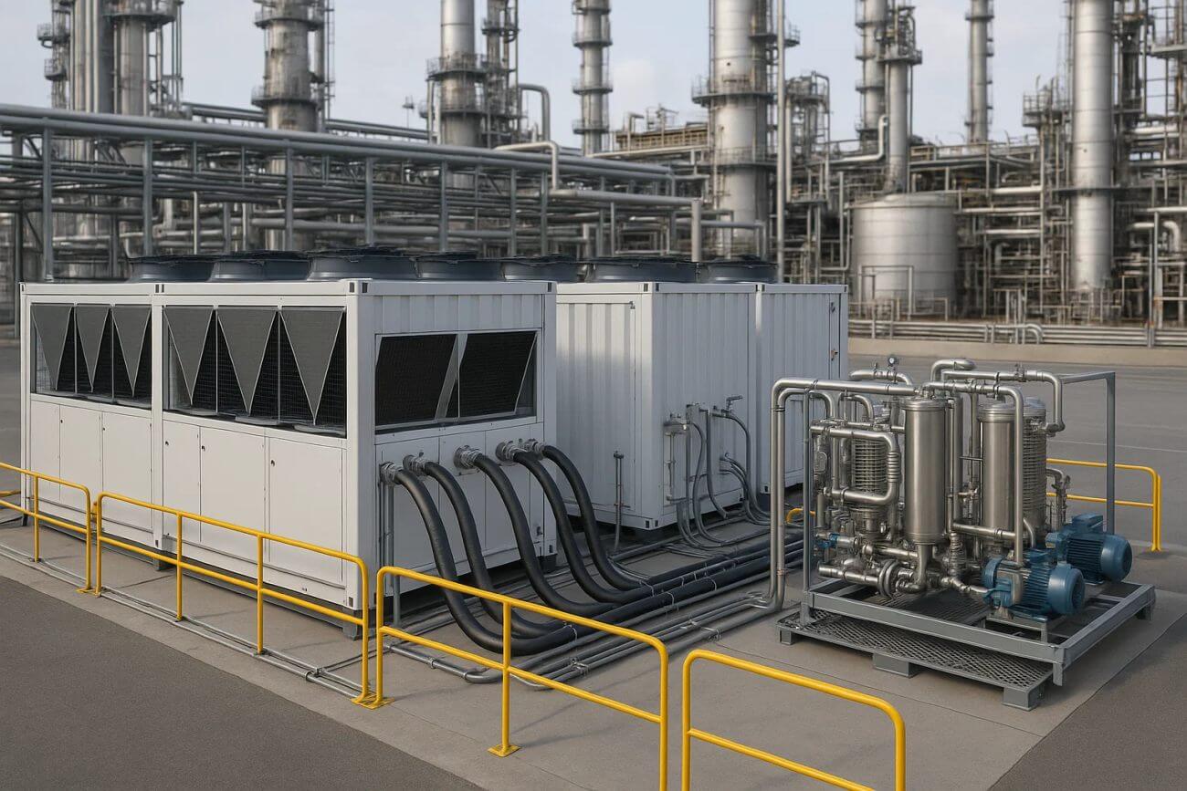 Модульные чиллеры как холодильная машина для компенсации пиков охлаждения на нефтегазовом предприятии