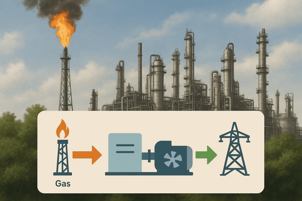 Использование попутного нефтяного газа на НПЗ для выработки электроэнергии